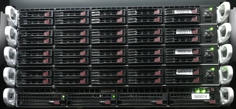 Dedicated servers in rack